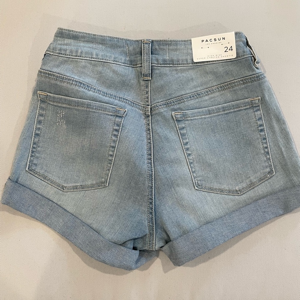 Pacsun High-Rise Denim Shorts - Picture 2 of 5